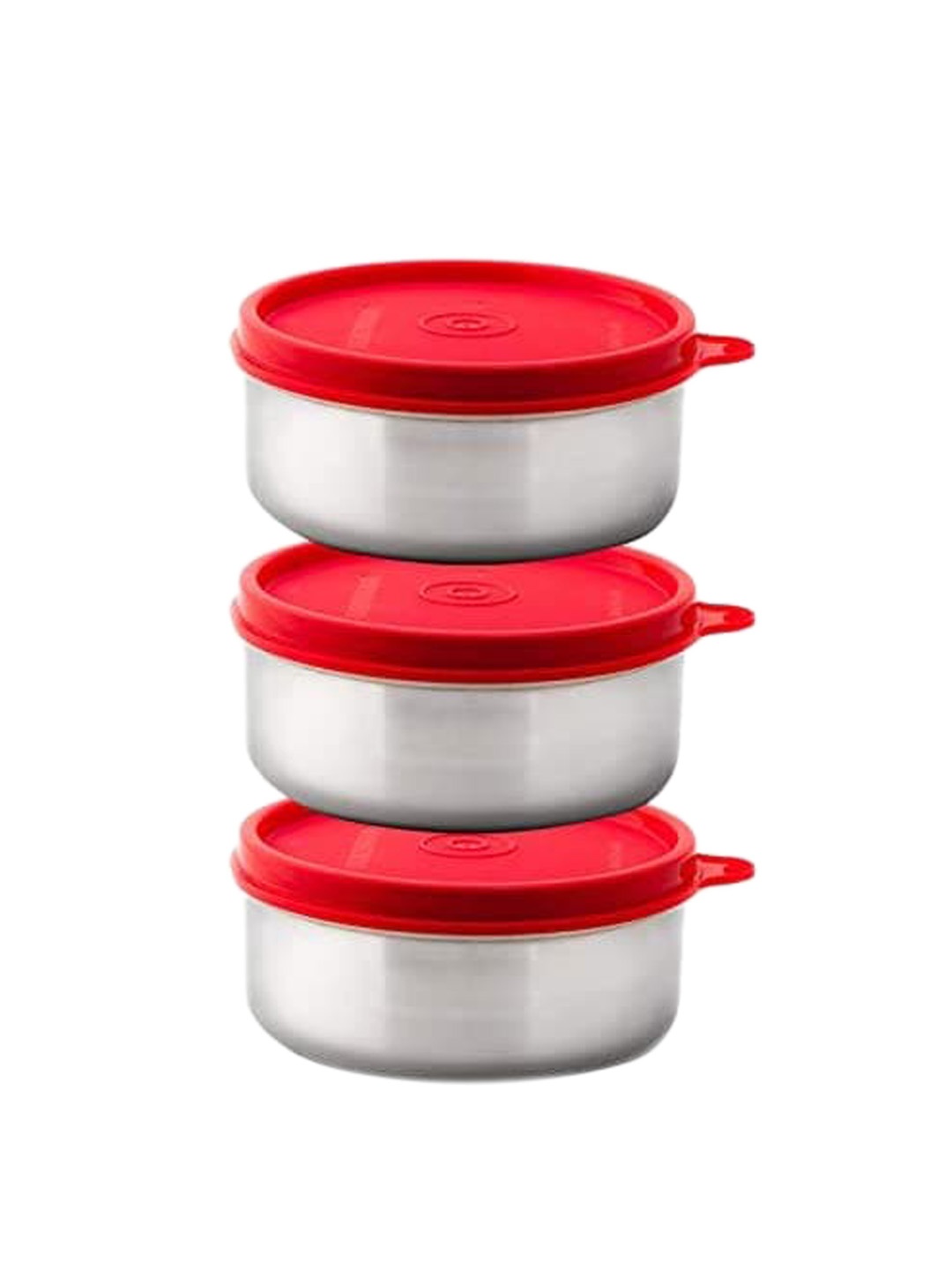 

SignoraWare Set of 4 Dishwasher And Microwave Safe Solid Stainless Steel Food Container