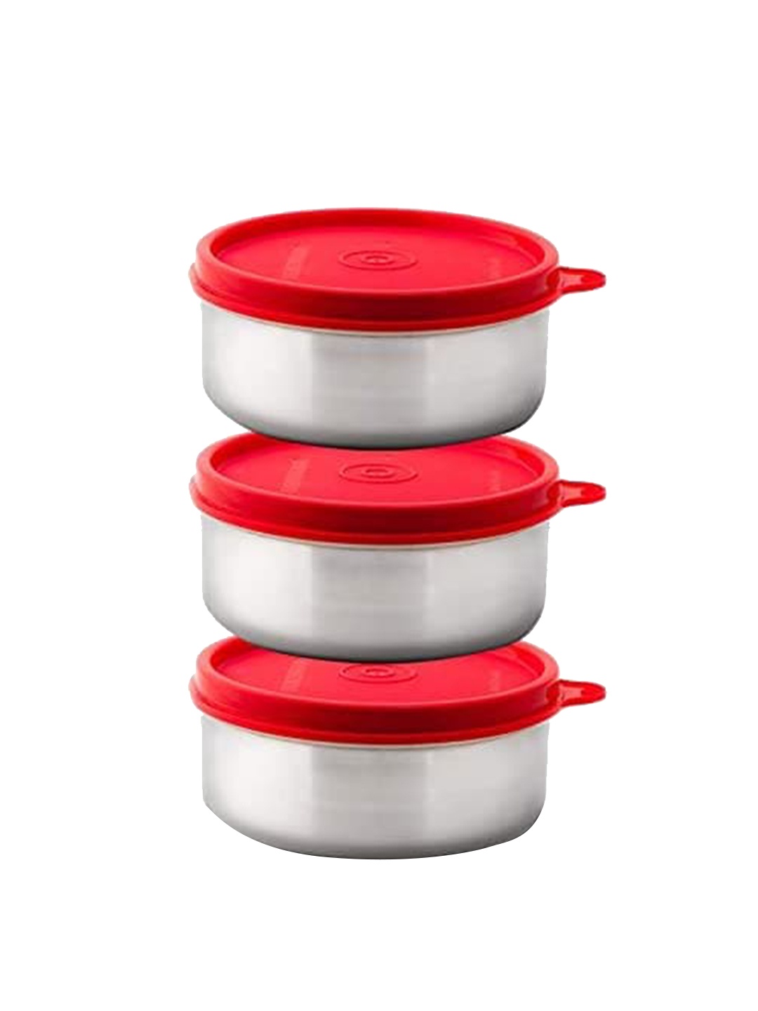

SignoraWare Set Of 5 Solid Kitchen Storage Containers, Red
