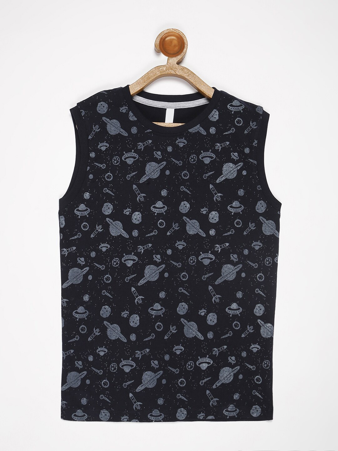 

V2 Value & Variety Boys Black conversational Printed Cotton T-shirt