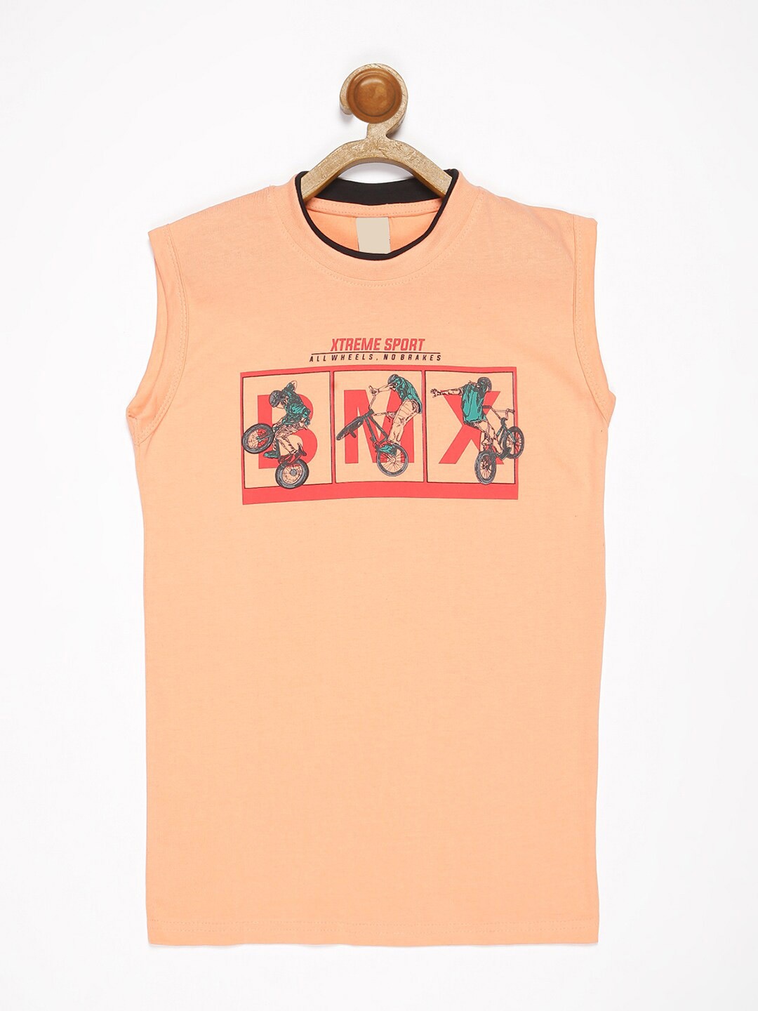 

V2 Value & Variety Boys Beige Printed Cotton T-shirt