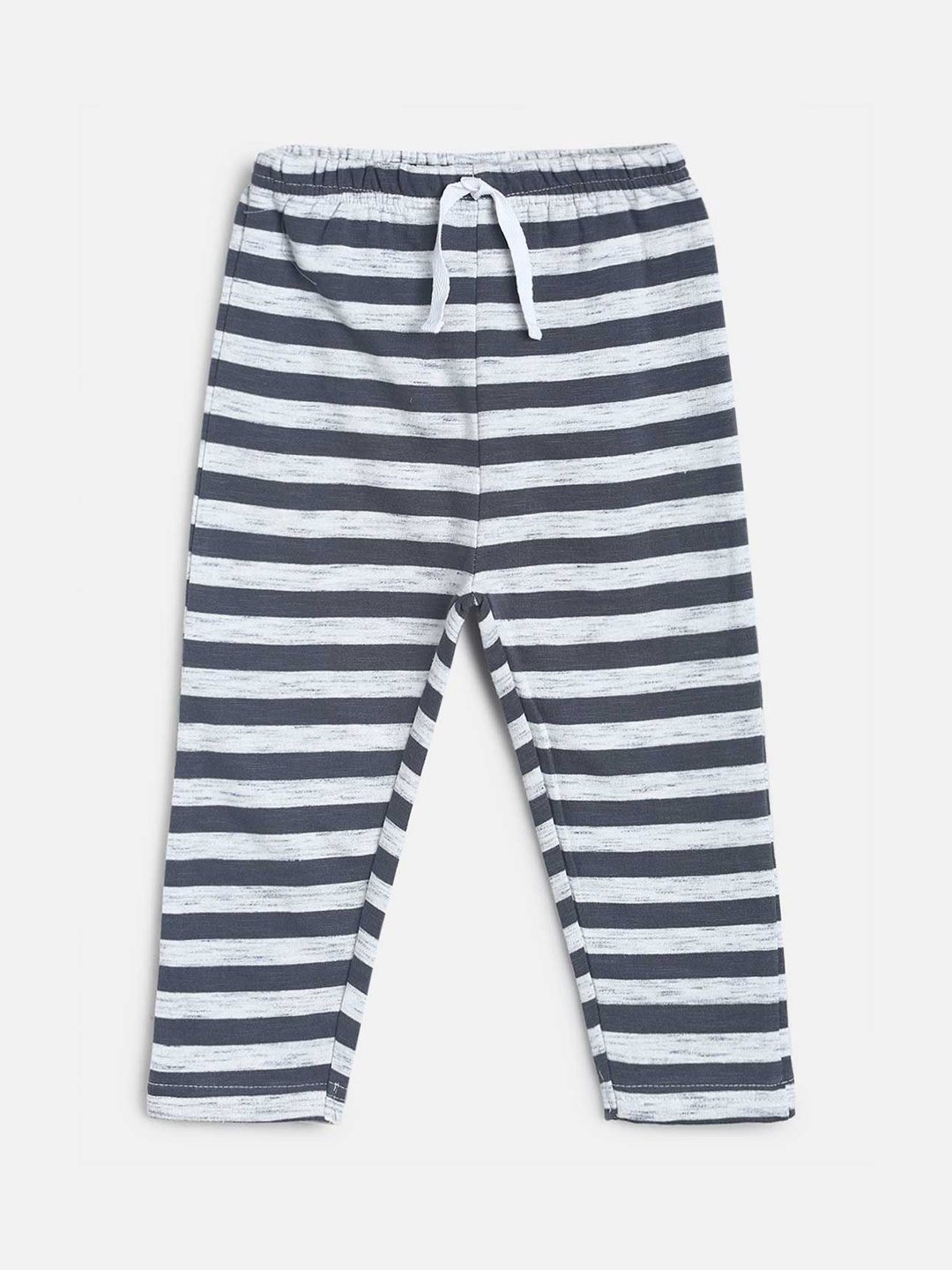 

MINI KLUB Boys Grey Striped Pure Cotton Track Pants