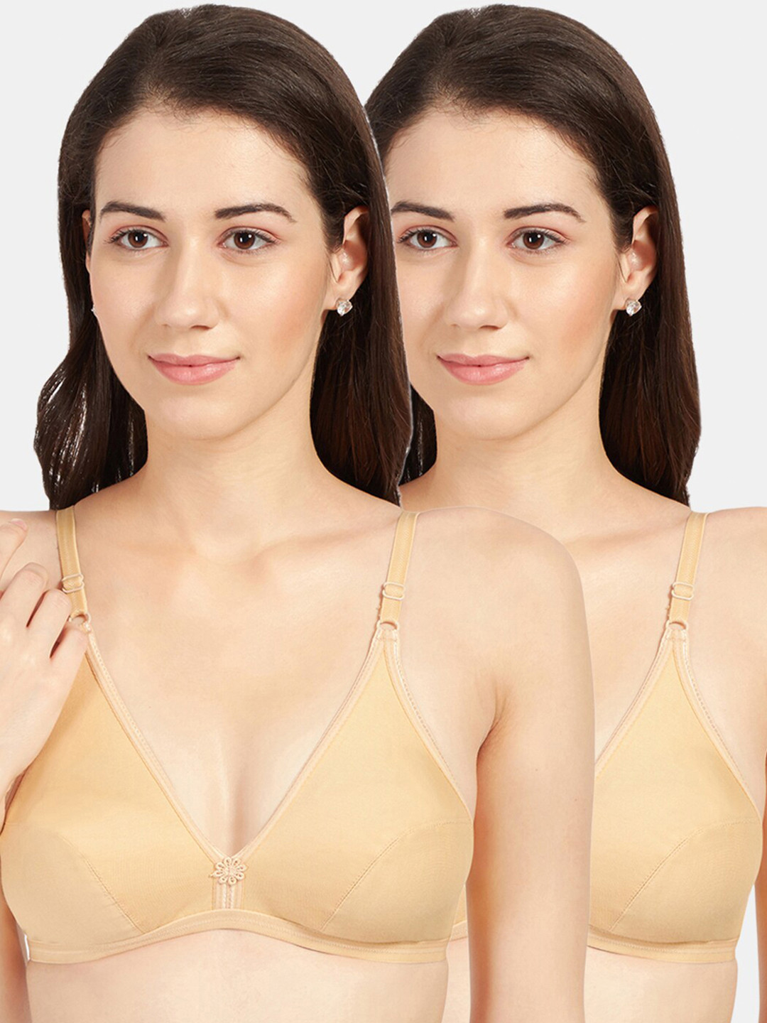 

Sonari Nude-Coloured 2 Everyday Pure Cotton Bra nilamskinskin30B