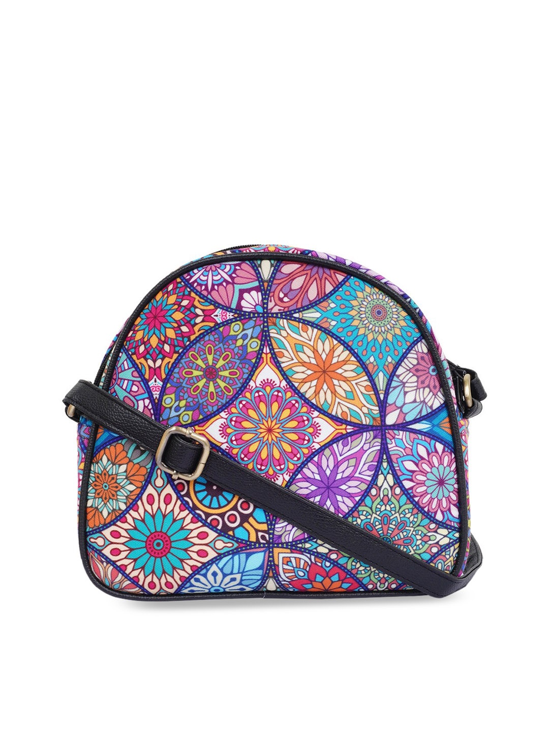 Crazy Corner Printed Canvas Sling Bag Handbags, Blue