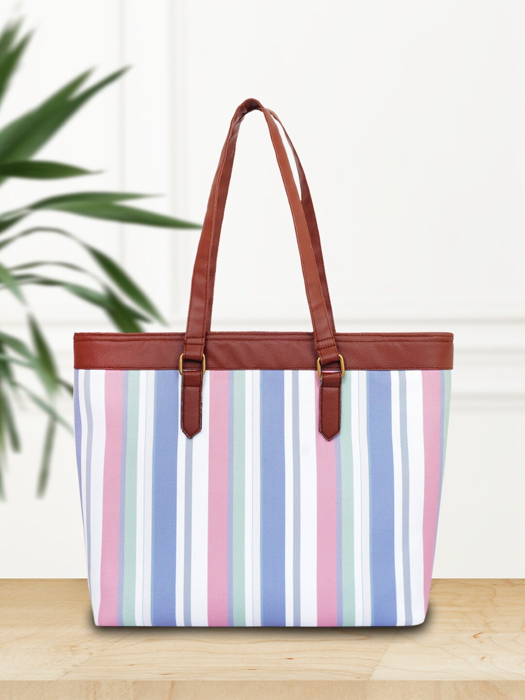 Crazy Corner Striped Shoulder Bag Handbags, Blue