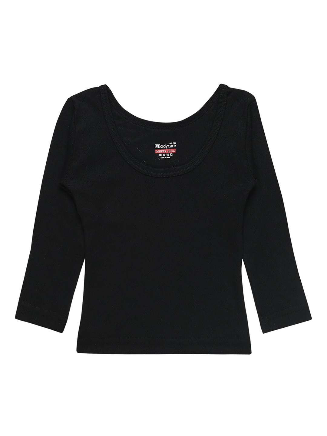 

Bodycare Kids Girls Black Solid Cotton Thermal Top