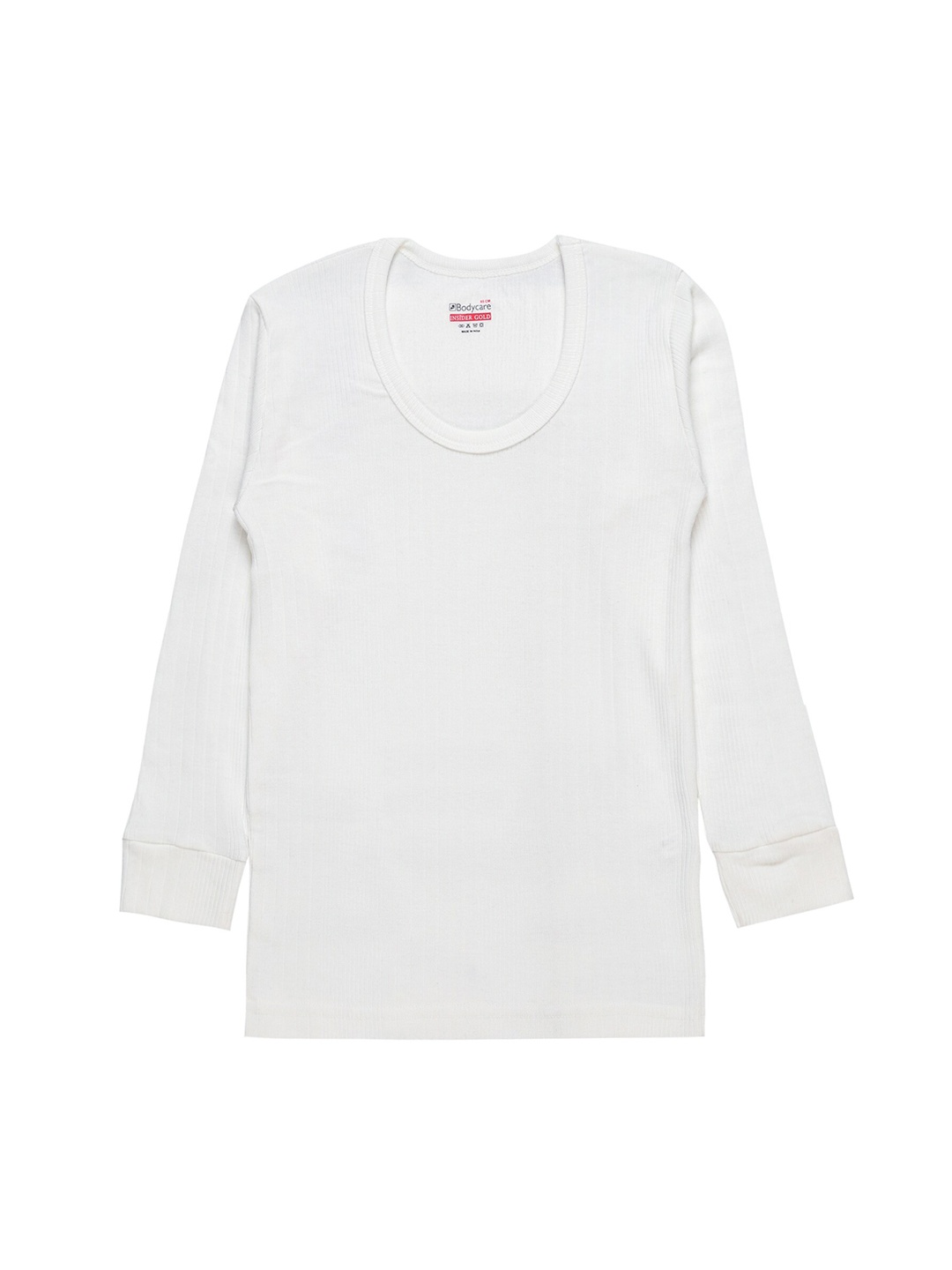 

Bodycare Kids Boys White Solid Cotton Thermal Tops