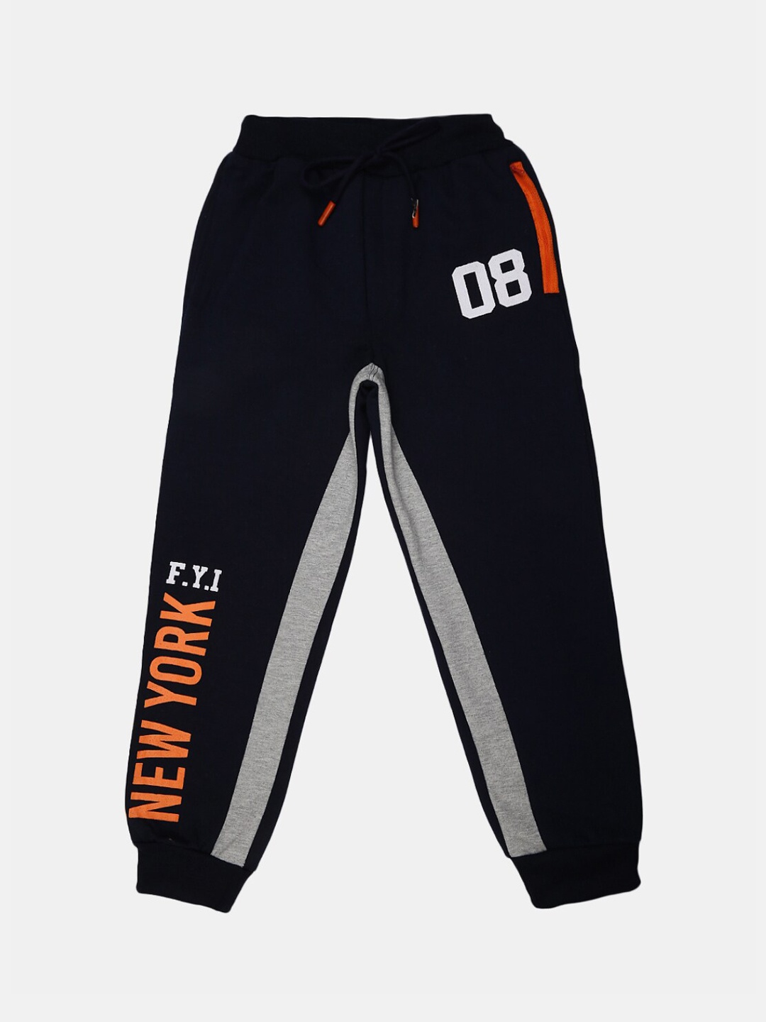 

V-Mart Boys Navy Blue Typography Printed Joggers