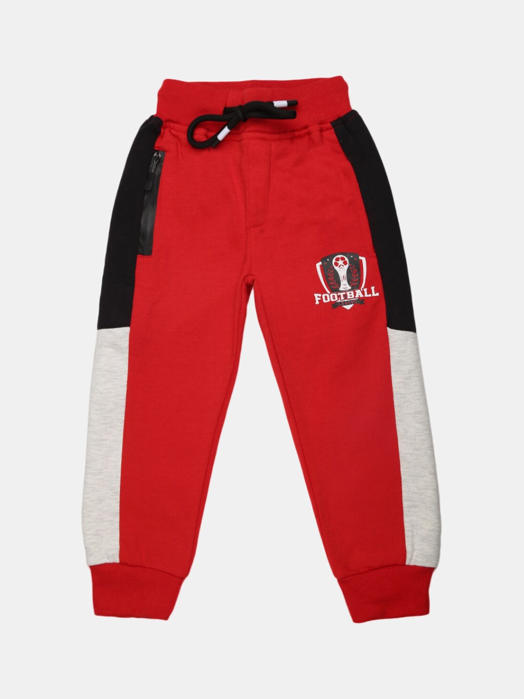 

V-Mart Boys Red & Black Graphic Printed Joggers