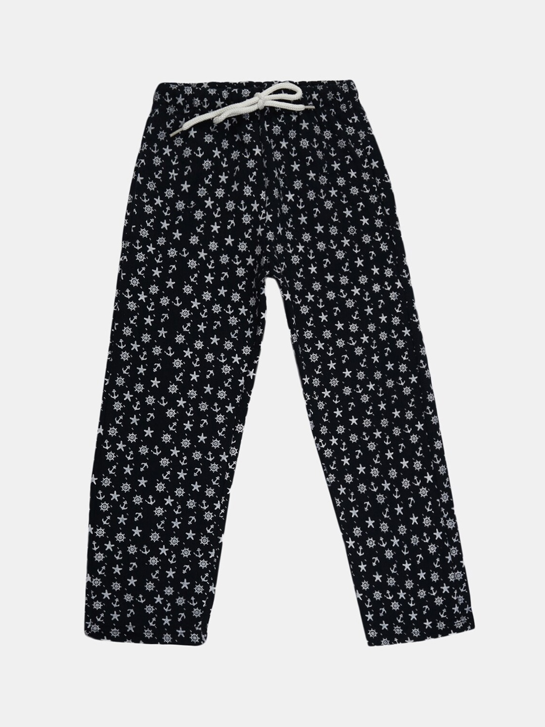 

V-Mart Boys Printed Cotton Spun Fleece Track Pants, Navy blue