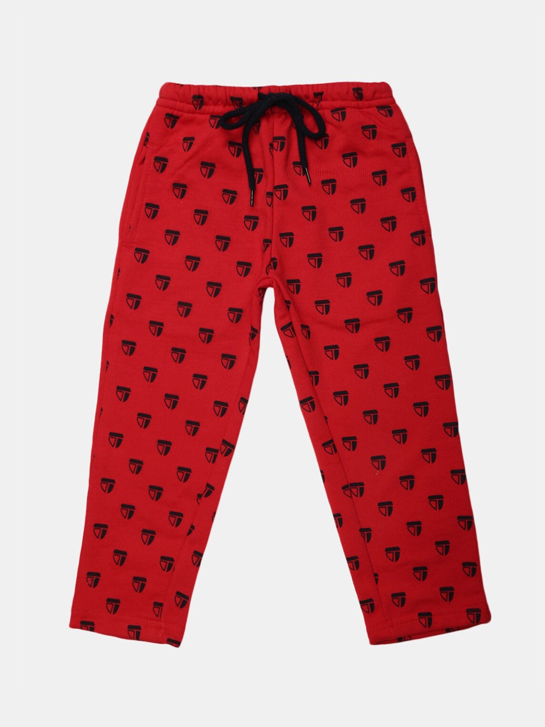 

V-Mart Boys Printed Cotton Spun Fleece Track Pants, Red