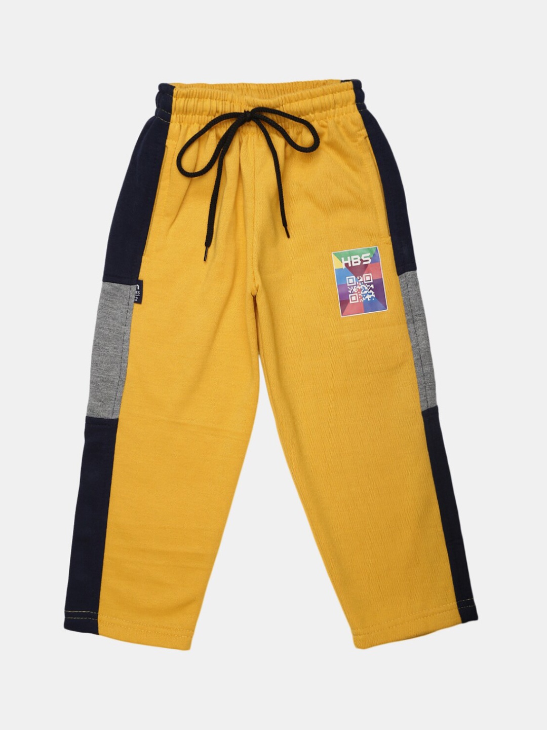 

V-Mart Boys Colorblocked Cotton Spun Fleece Track Pants, Yellow