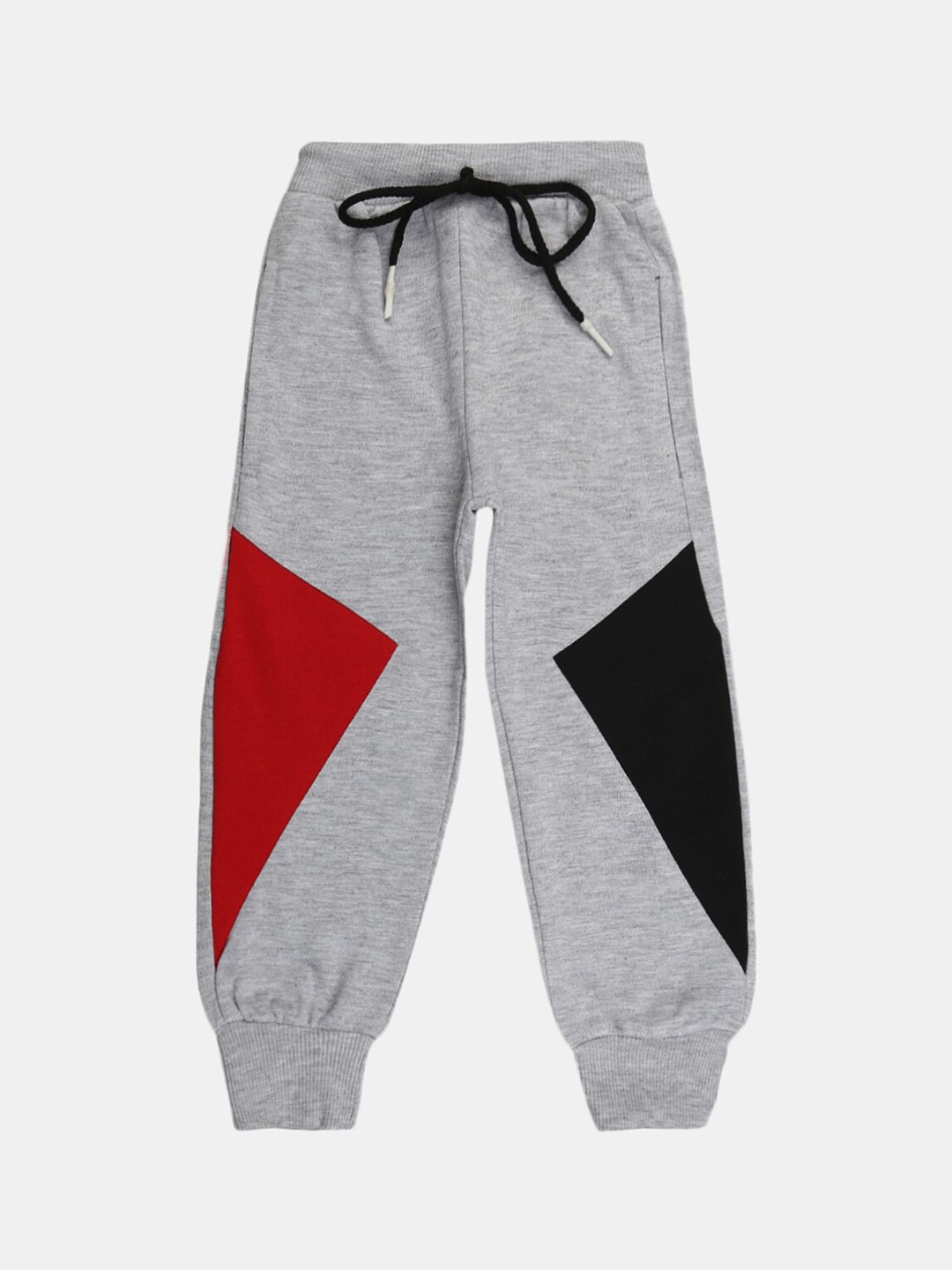 

V-Mart Boys Colorblocked Cotton Fleece Joggers, Grey