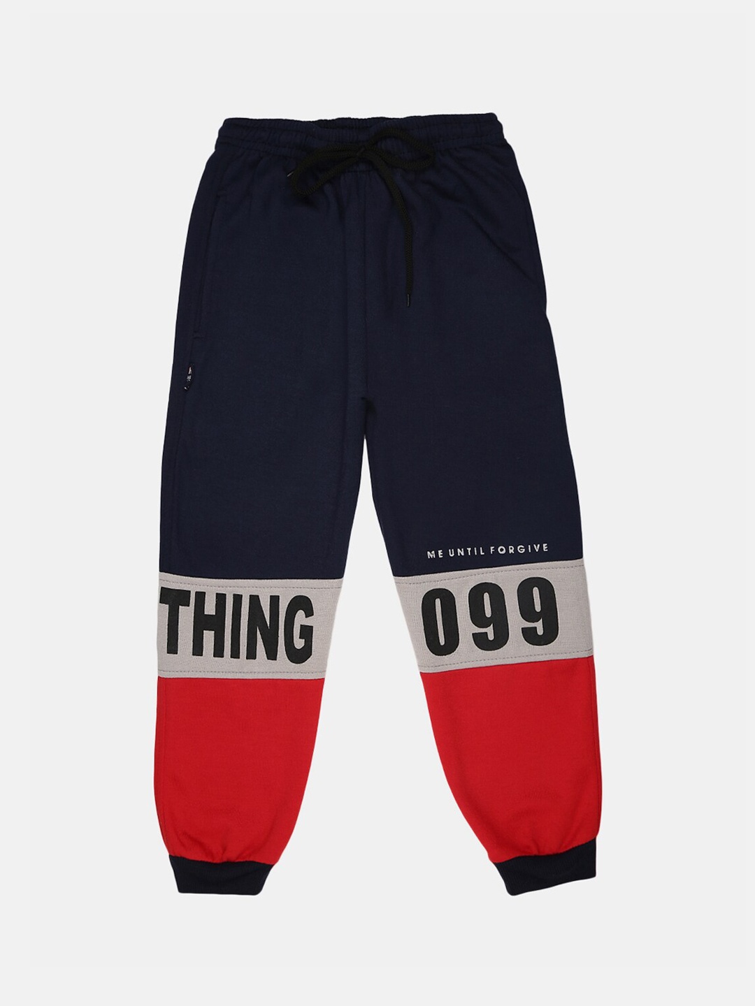 

V-Mart Boys Navy Blue & Red Colourblocked Lounge Pants