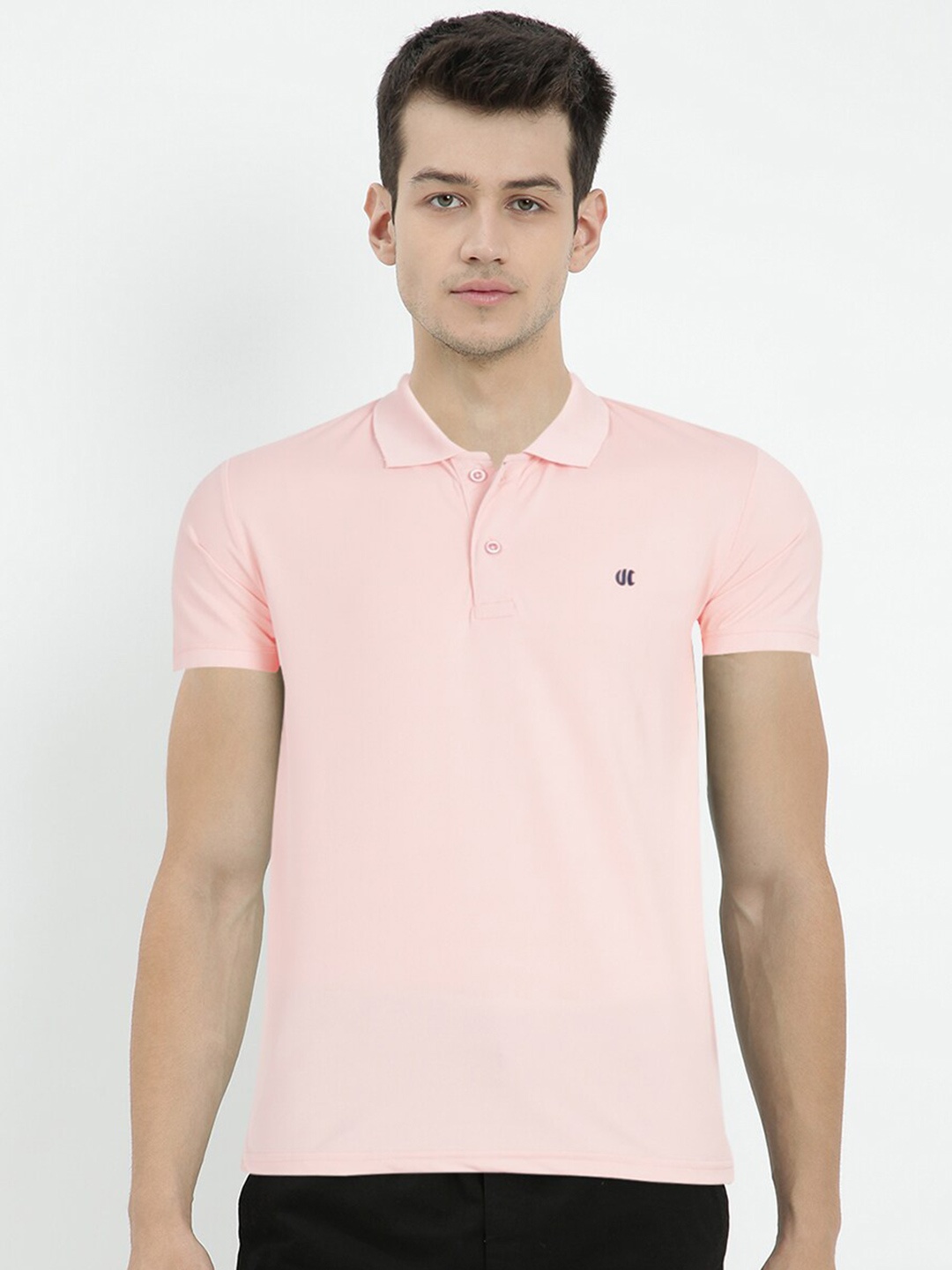 

V2 Value & Variety Men Beige Solid Polo Collar T-shirt