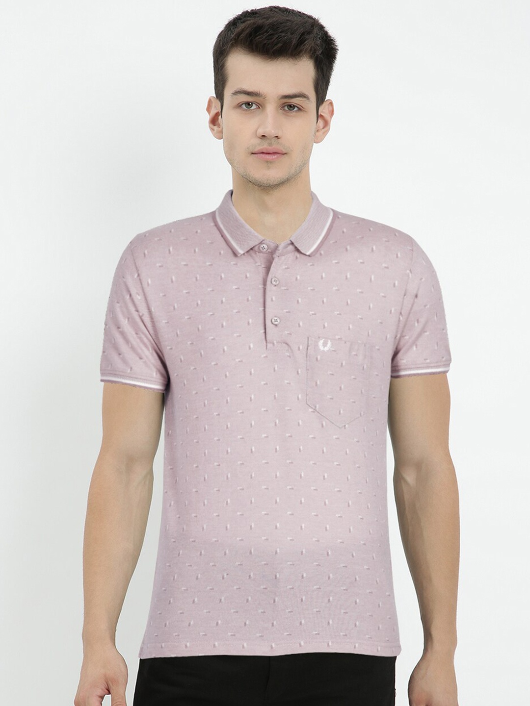 

V2 Value & Variety Men Pink Polo Collar T-shirt