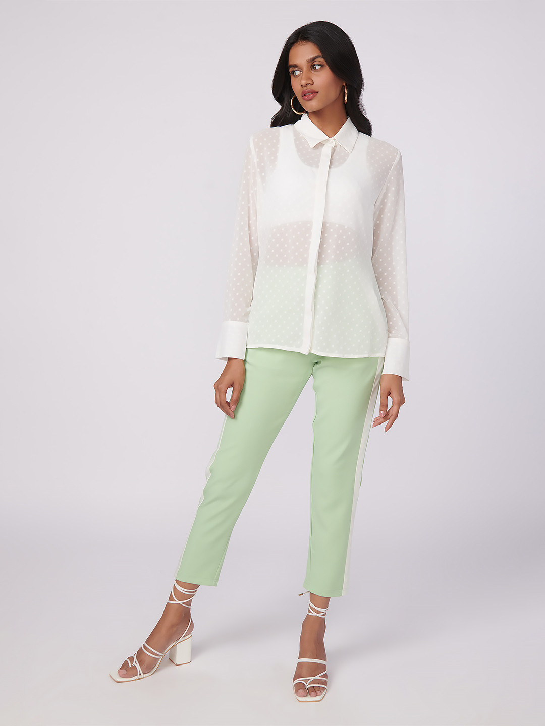 

NOT SO PINK Women Dobby Shirt, White