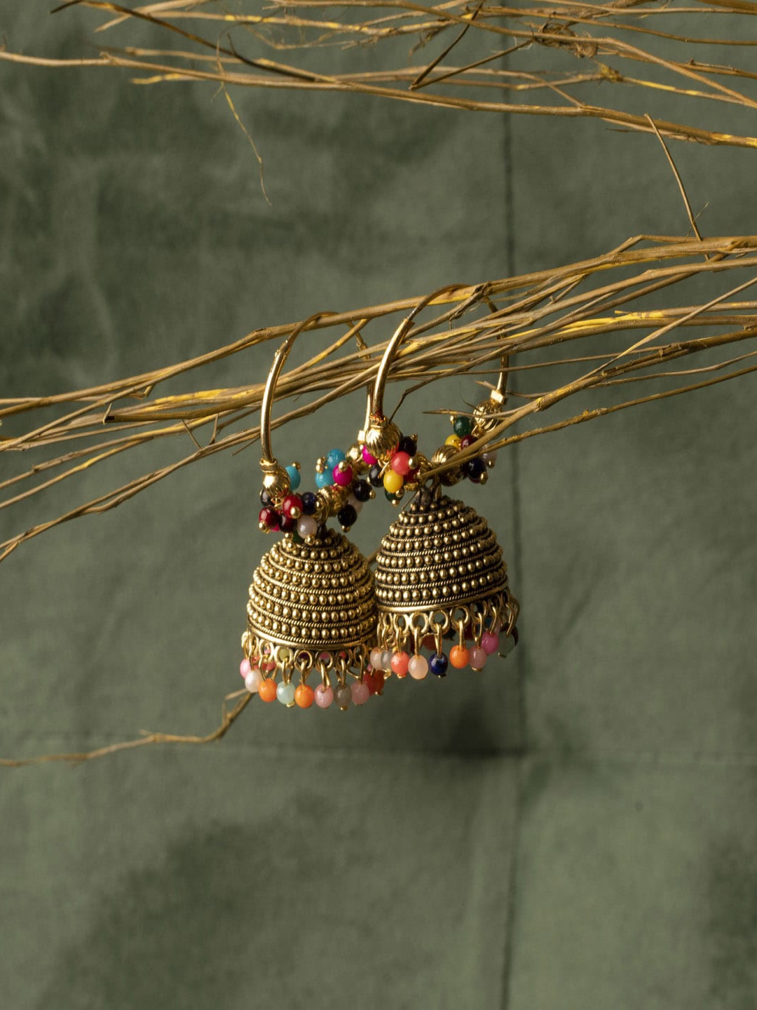 

Jewelz Gold-Toned Circular Hoop Earrings