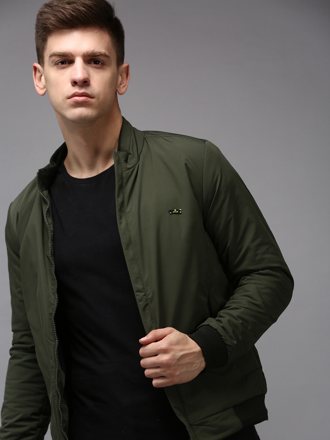 

SHOWOFF Men Olive Green Water Resistant Padded Jacket