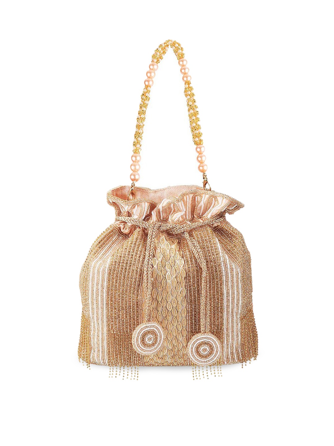 

Metro Pink Embellished Embellished Potli Clutch