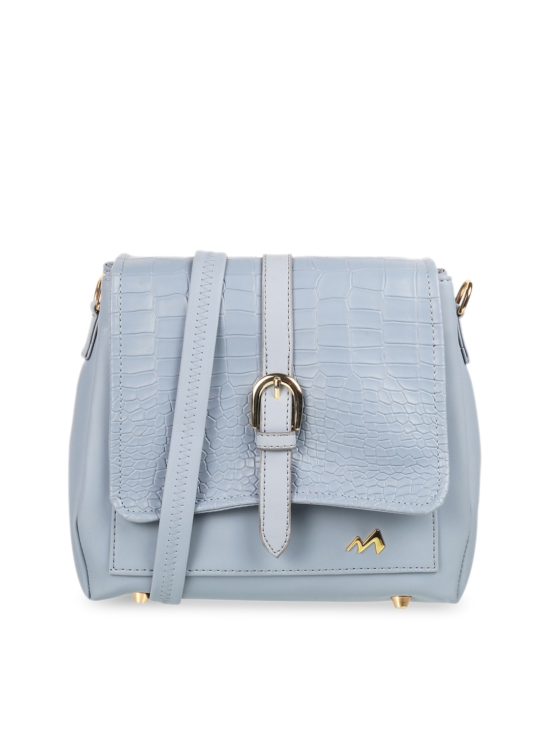 

Metro Blue Textured Structured Sling Bag