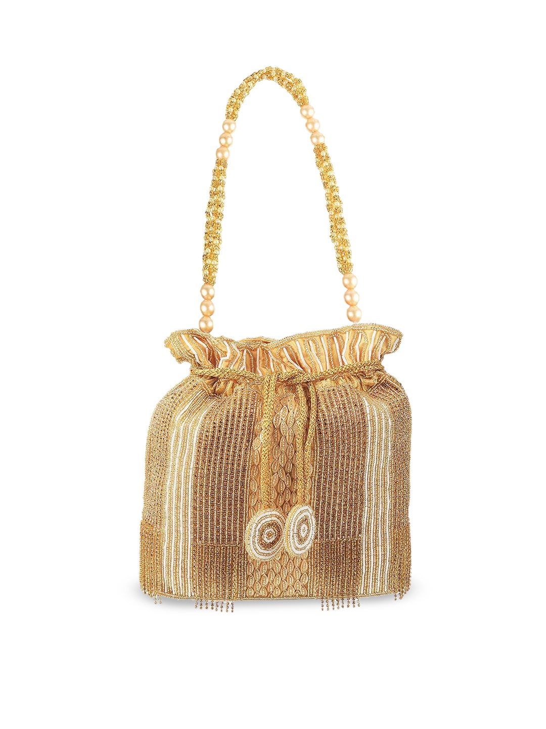

Metro Gold-Toned Embellished Embellished Potli Clutch