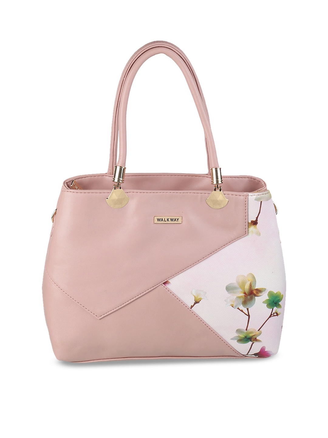 

WALKWAY by Metro Women Pink Floral Printed Structured Handheld Bag