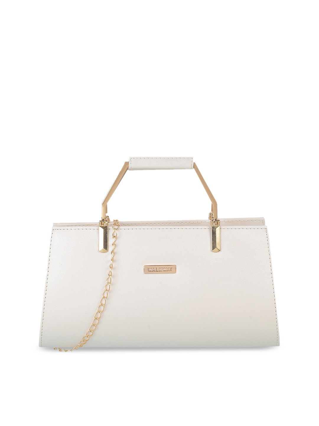 

WALKWAY by Metro Women White Structured Handheld Bag