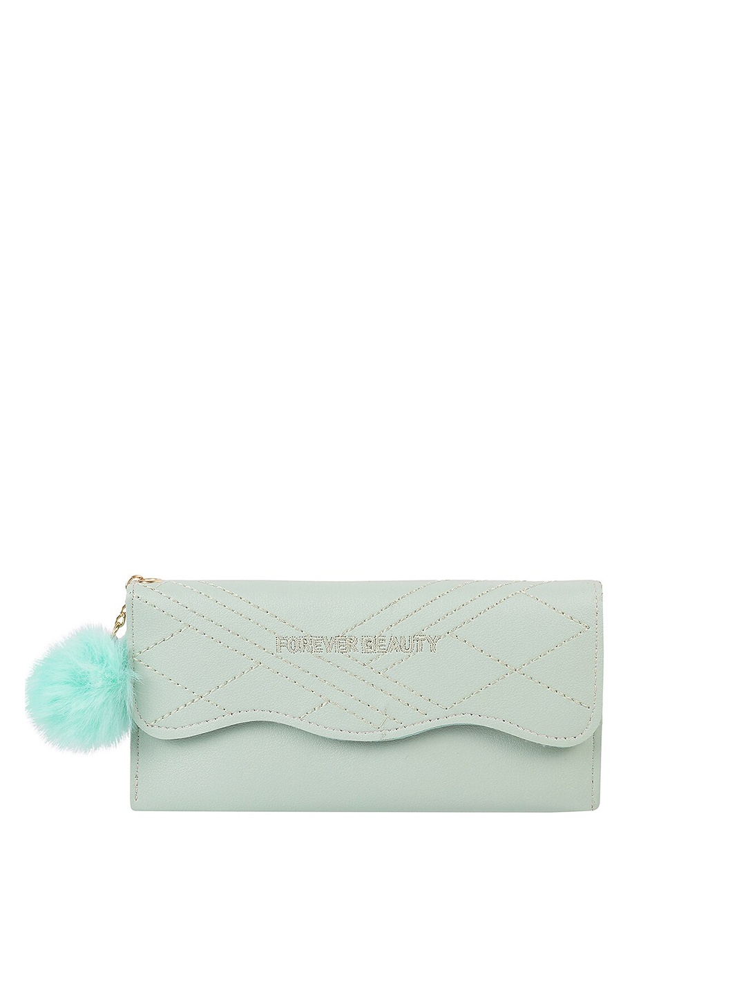 

WALKWAY by Metro Women Blue Geometric Textured Embroidered Envelope Wallet