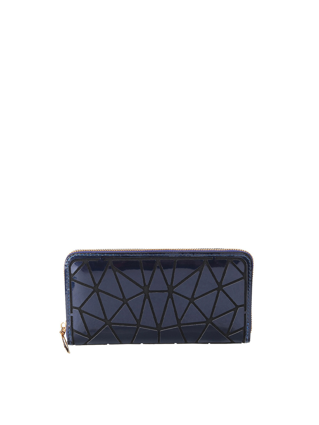 

WALKWAY by Metro Women Blue & Black Abstract Printed Zip Around Wallet