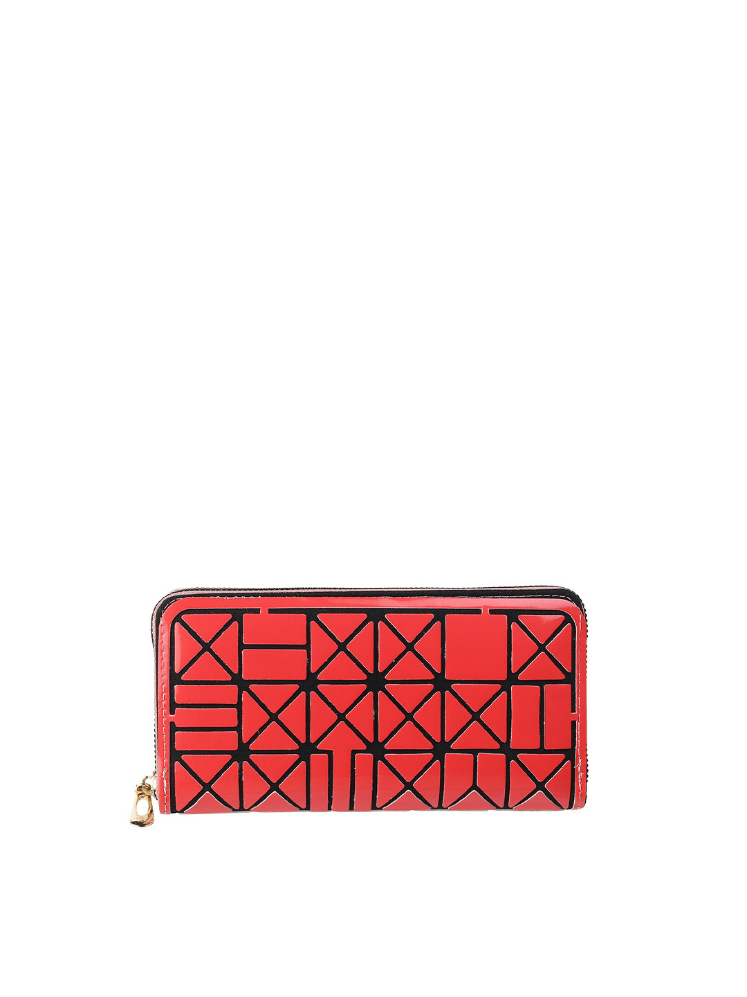 

WALKWAY by Metro Women Pink & Black Geometric Printed Zip Around Wallet