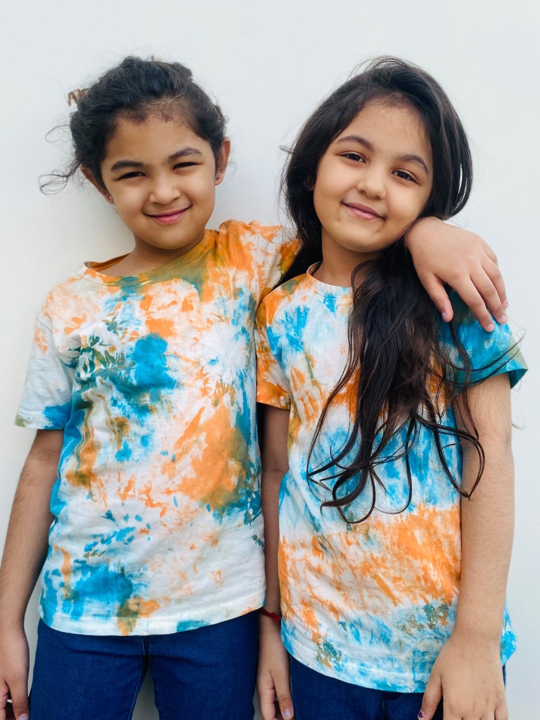 

luyk Kids Navy Blue Printed Pure Cotton Tie & Dye DIY T-shirt Kit