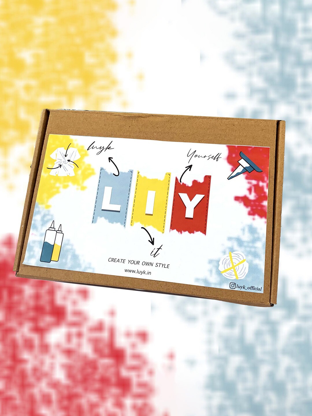 

luyk Kids Navy Blue & Red Tie & Dyed DIY T-Shirt Kit