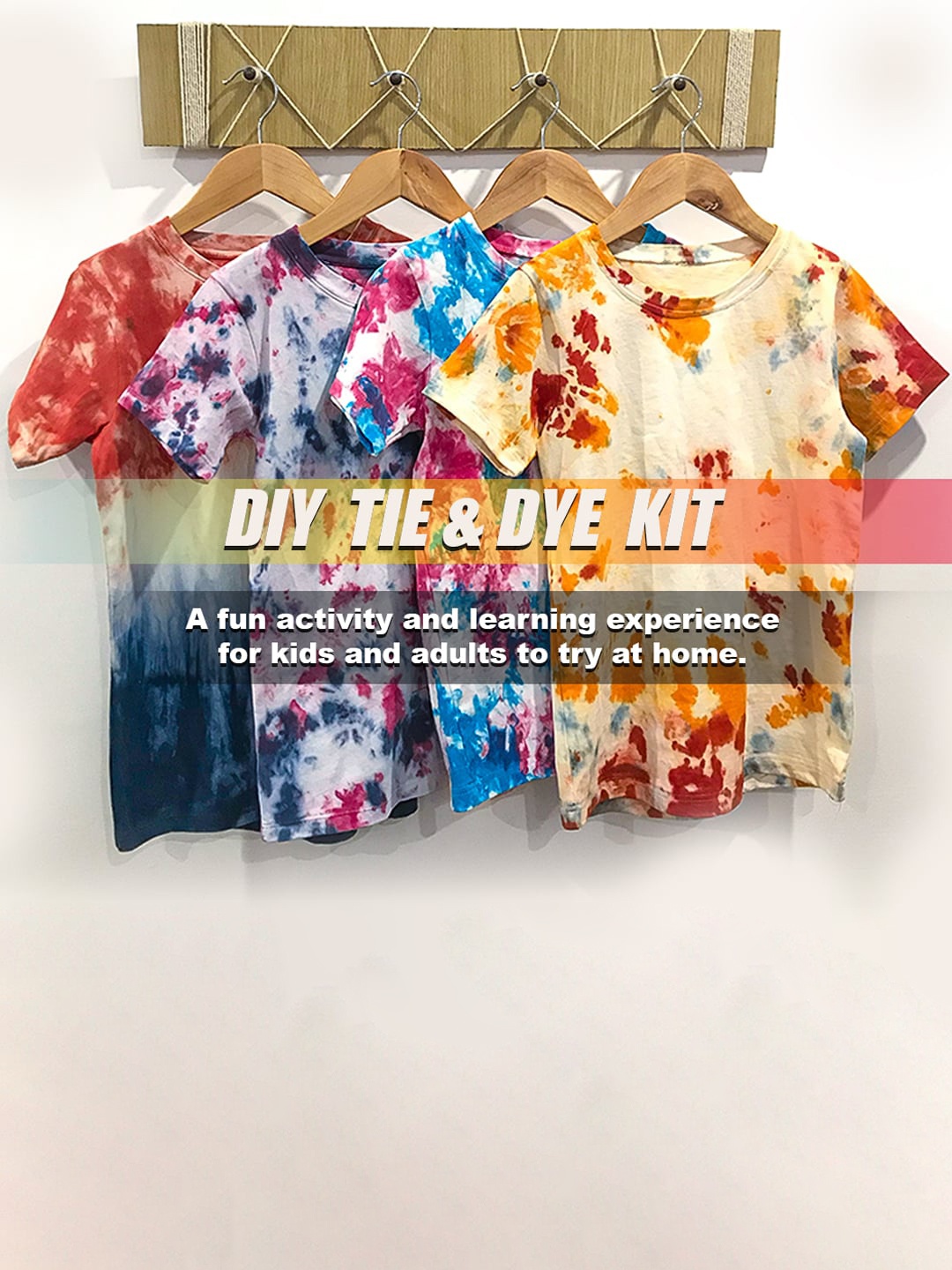 

luyk Kids Red & White Tie & Dyed DIY T-shirt Kit, Navy blue