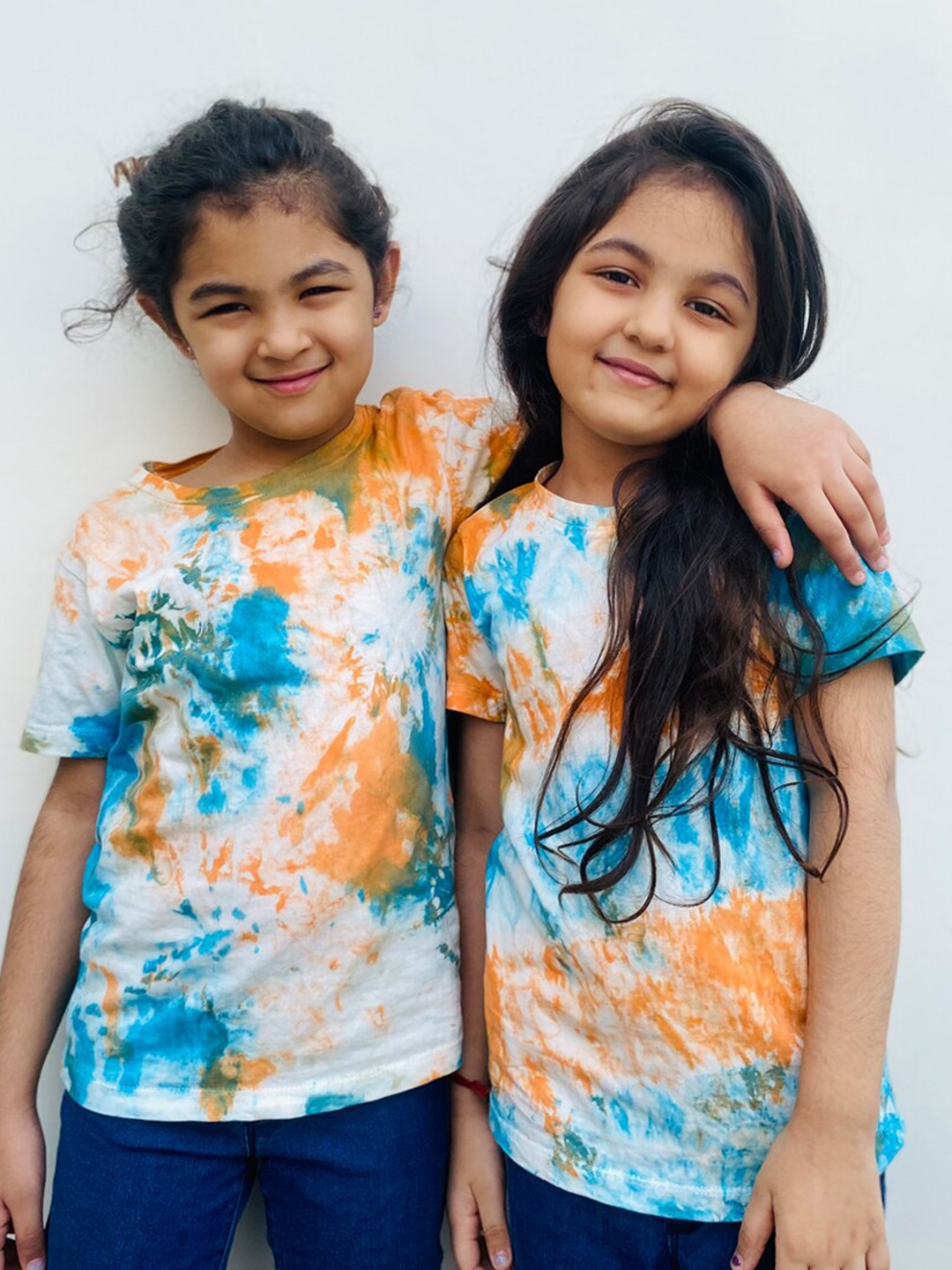 

luyk Kids Navy Blue & Pink Tie & Dyed DIY T-Shirt Kit