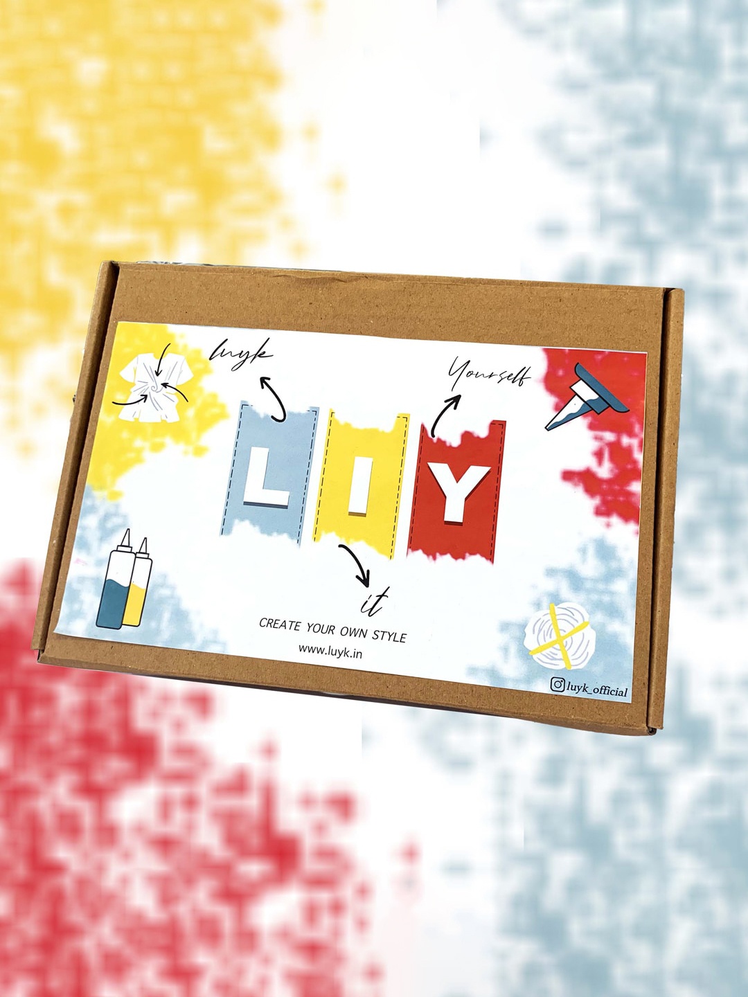 

luyk Kids Blue & Pink Tie & Dyed T-shirt Kit