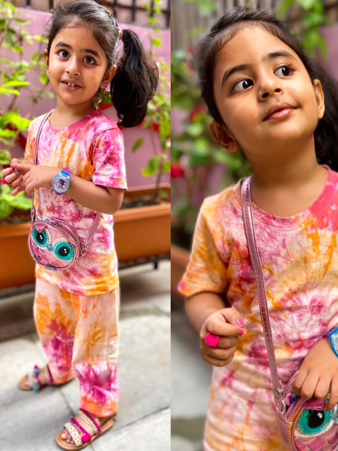 

luyk Kids Red & White Tie & Dyed DIY Night Suit Kit