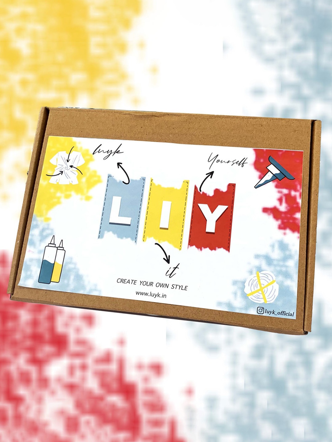 

luyk Kids Red & Pink Tie & Dyed DIY T-Shirt Kit