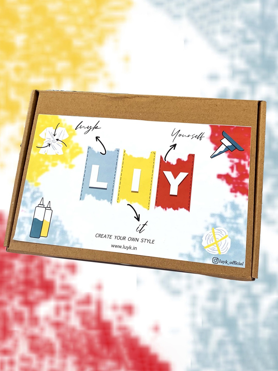 

luyk Kids Blue & White Tie & Dyed DIY T-Shirt Kit