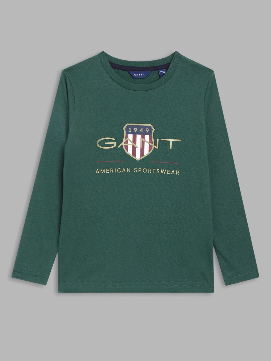 

GANT Boys Green Typography Printed Cotton T-shirt
