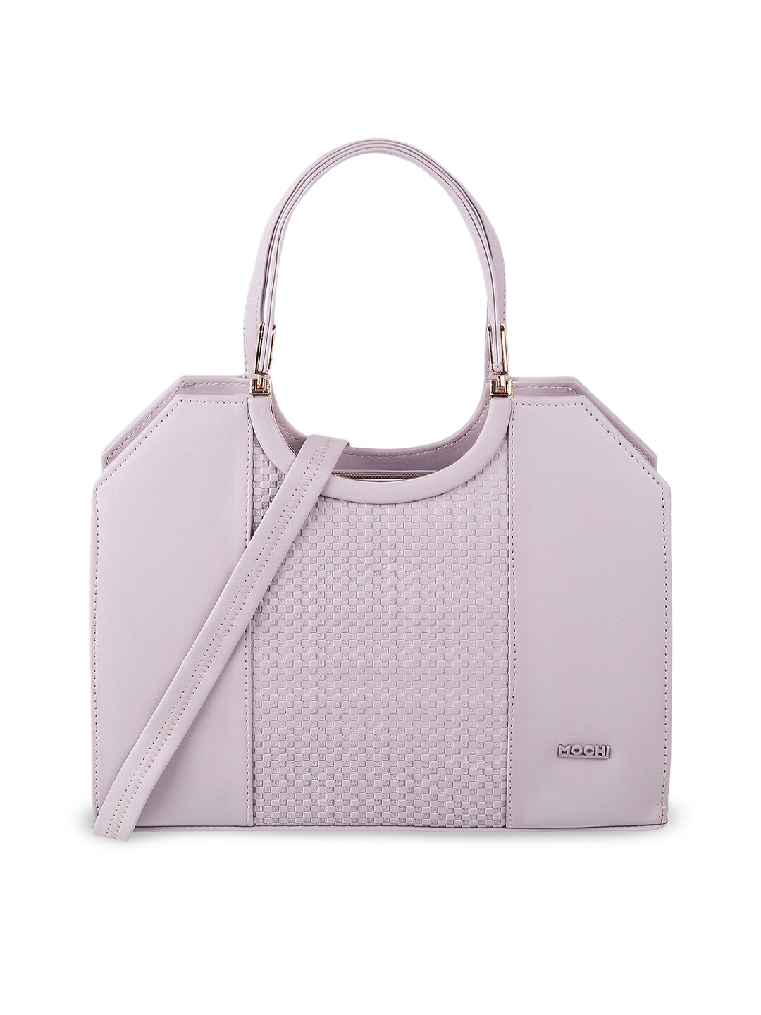 

Mochi Purple Textured Structured Handheld Bag