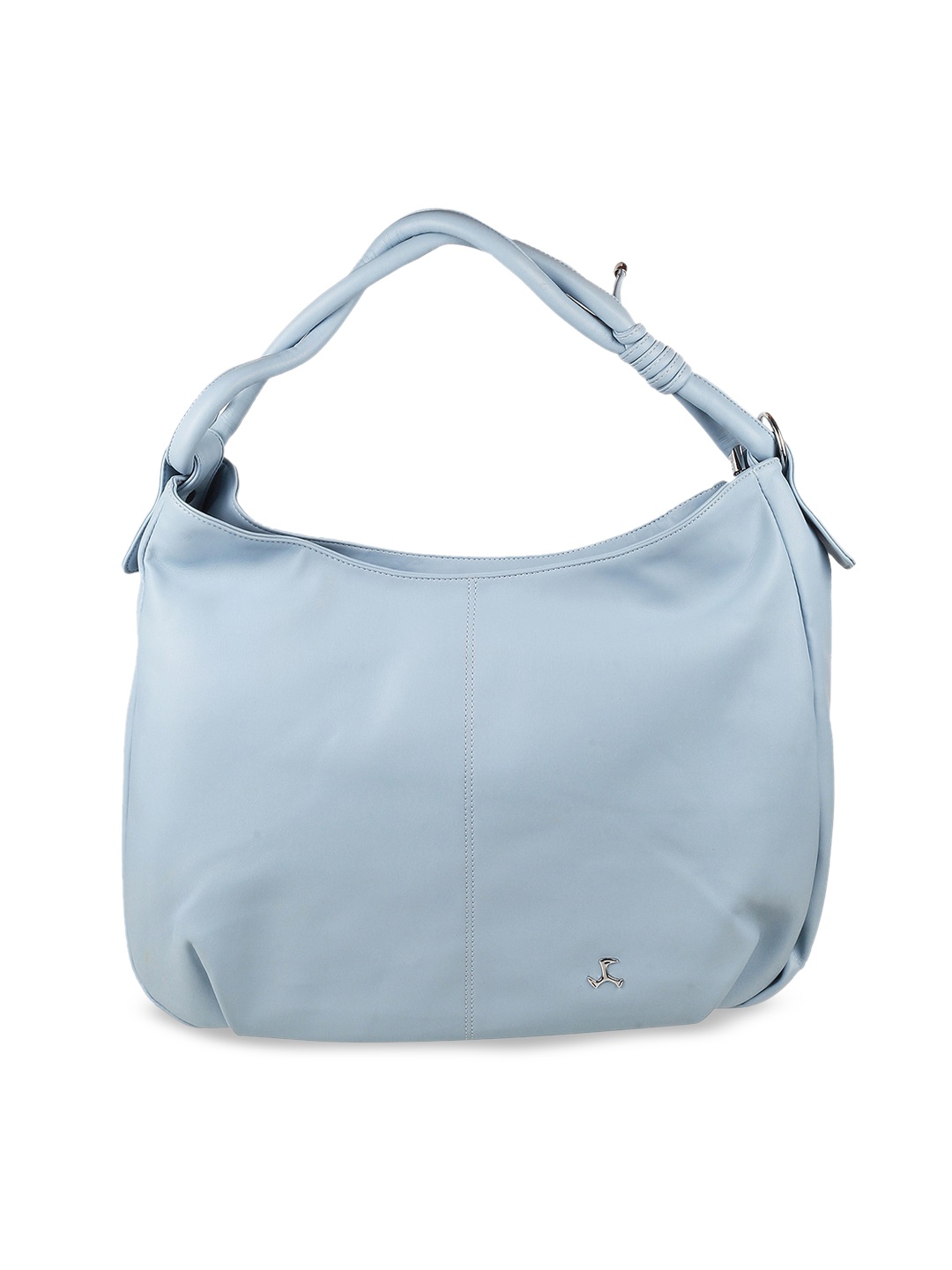 

Mochi Women Blue Solid PU Structured Hobo Bag