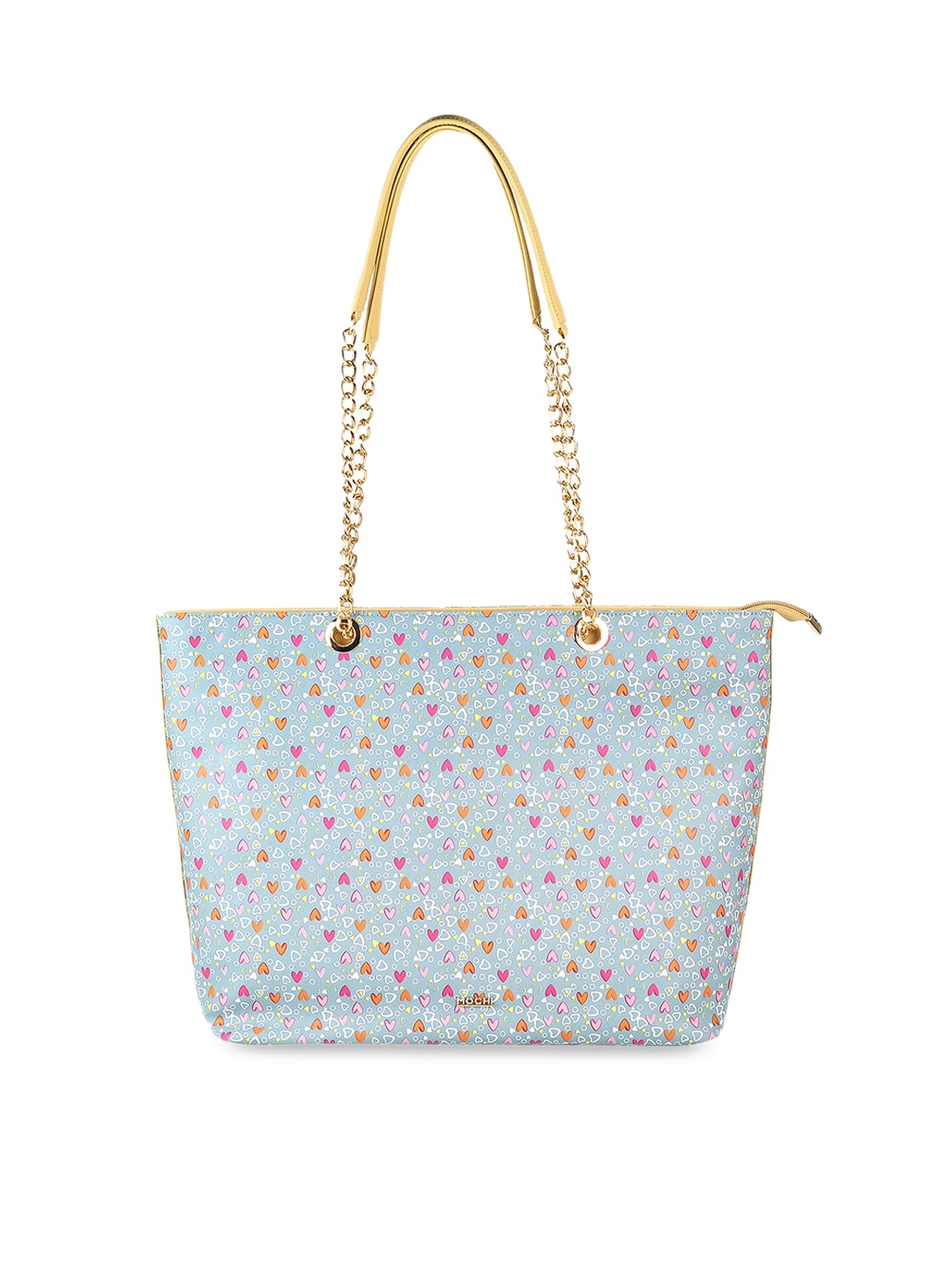 

Mochi Blue Floral Printed Structured Shoulder Bag