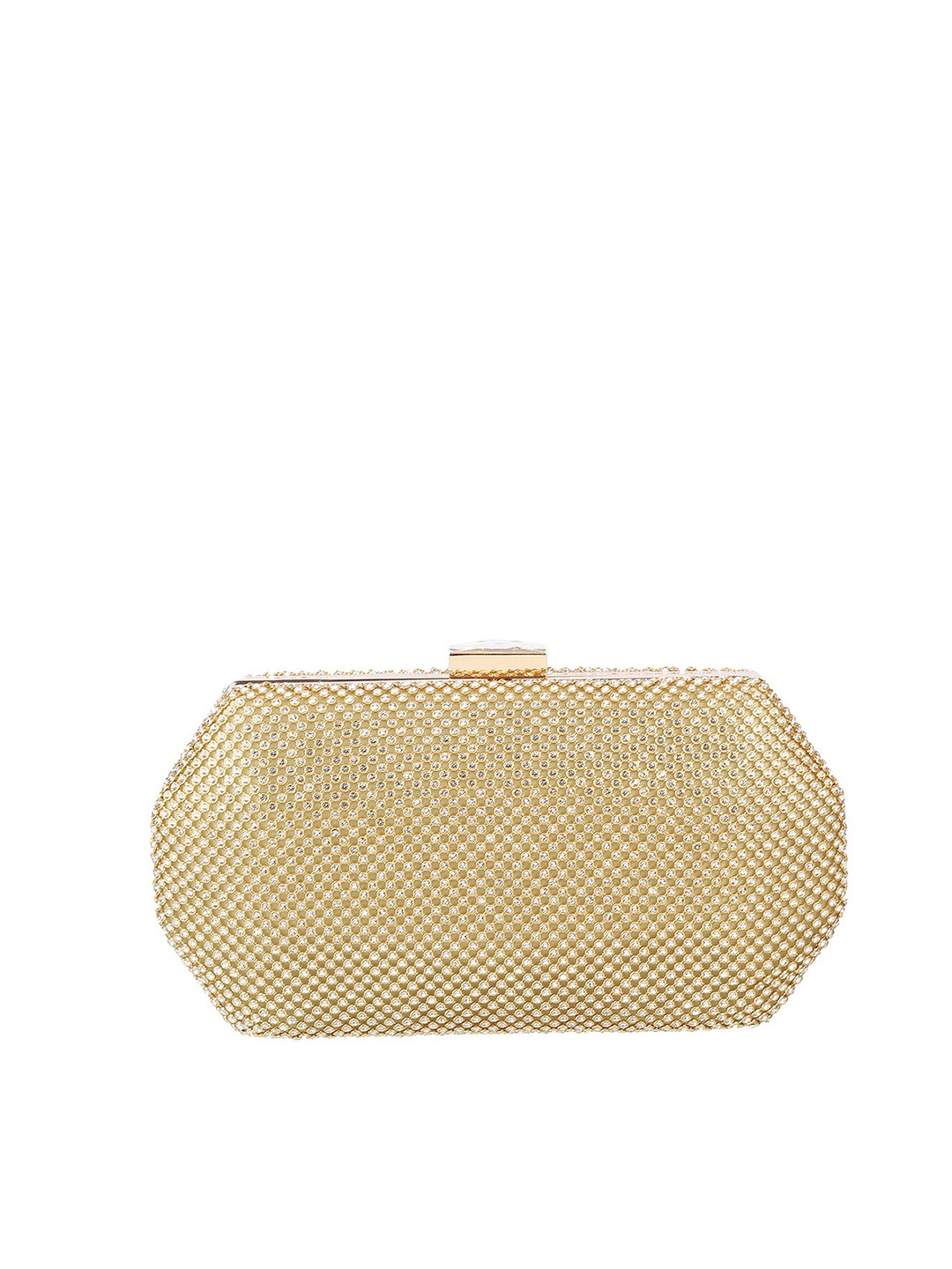 

Mochi Women Gold-Toned Embellished Synthetic Box Clutch