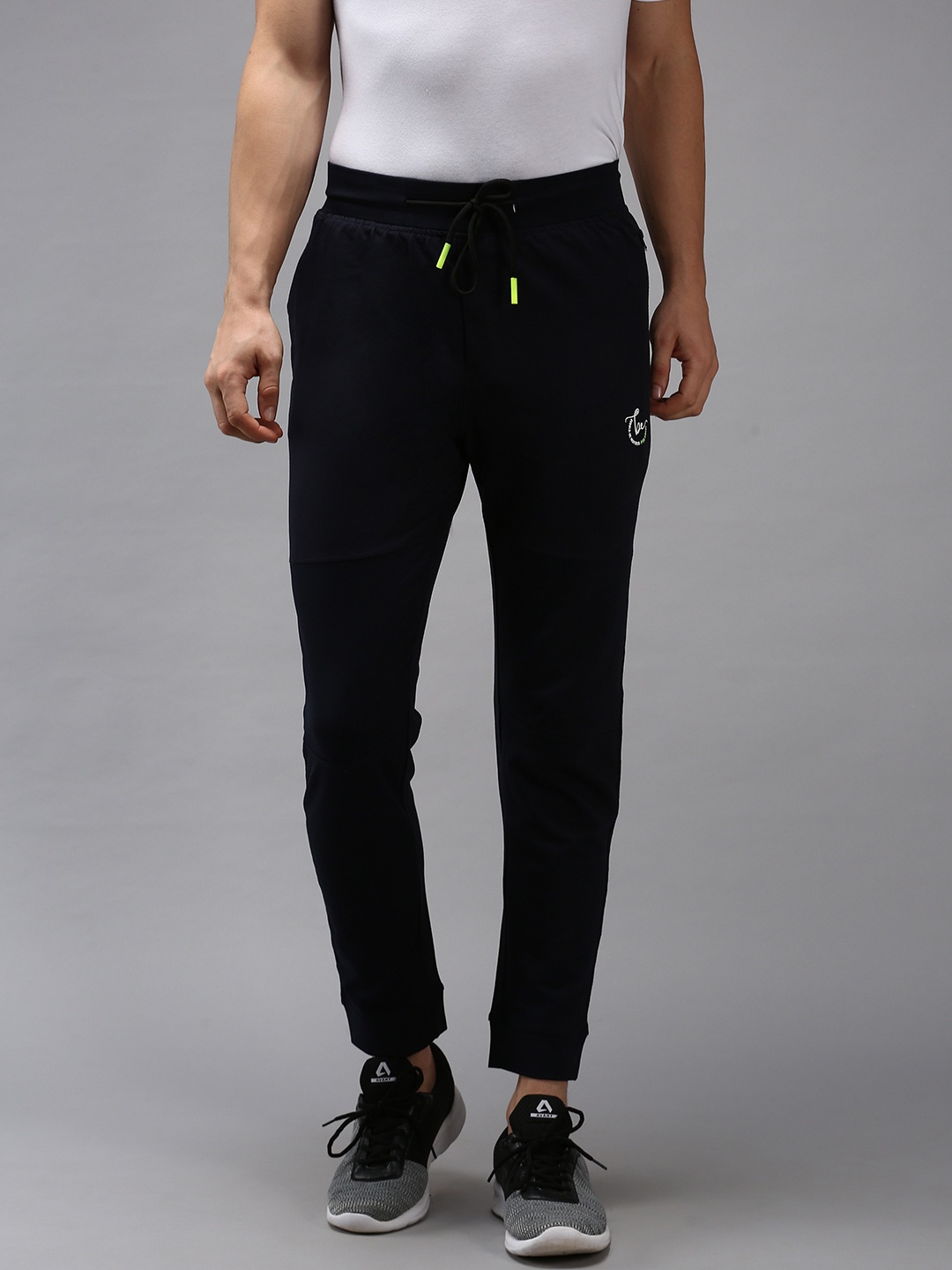 

SHOWOFF Men Navy Blue Solid Track Pants