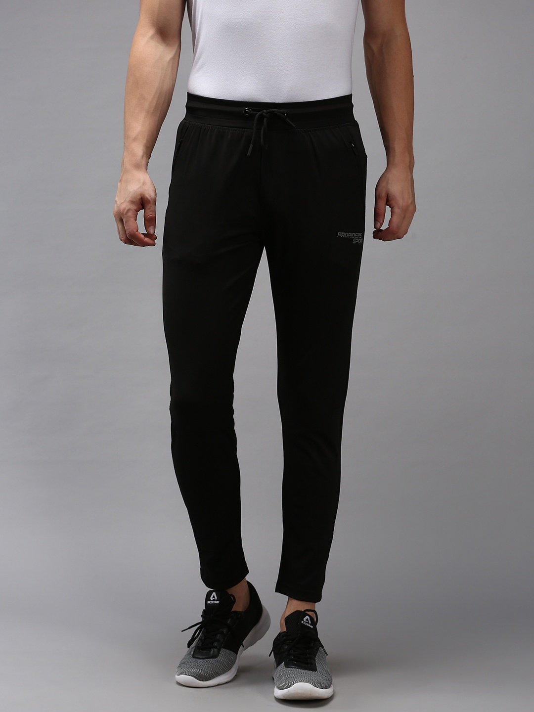 SHOWOFF Men Black Solid Regular Fit Track Pant