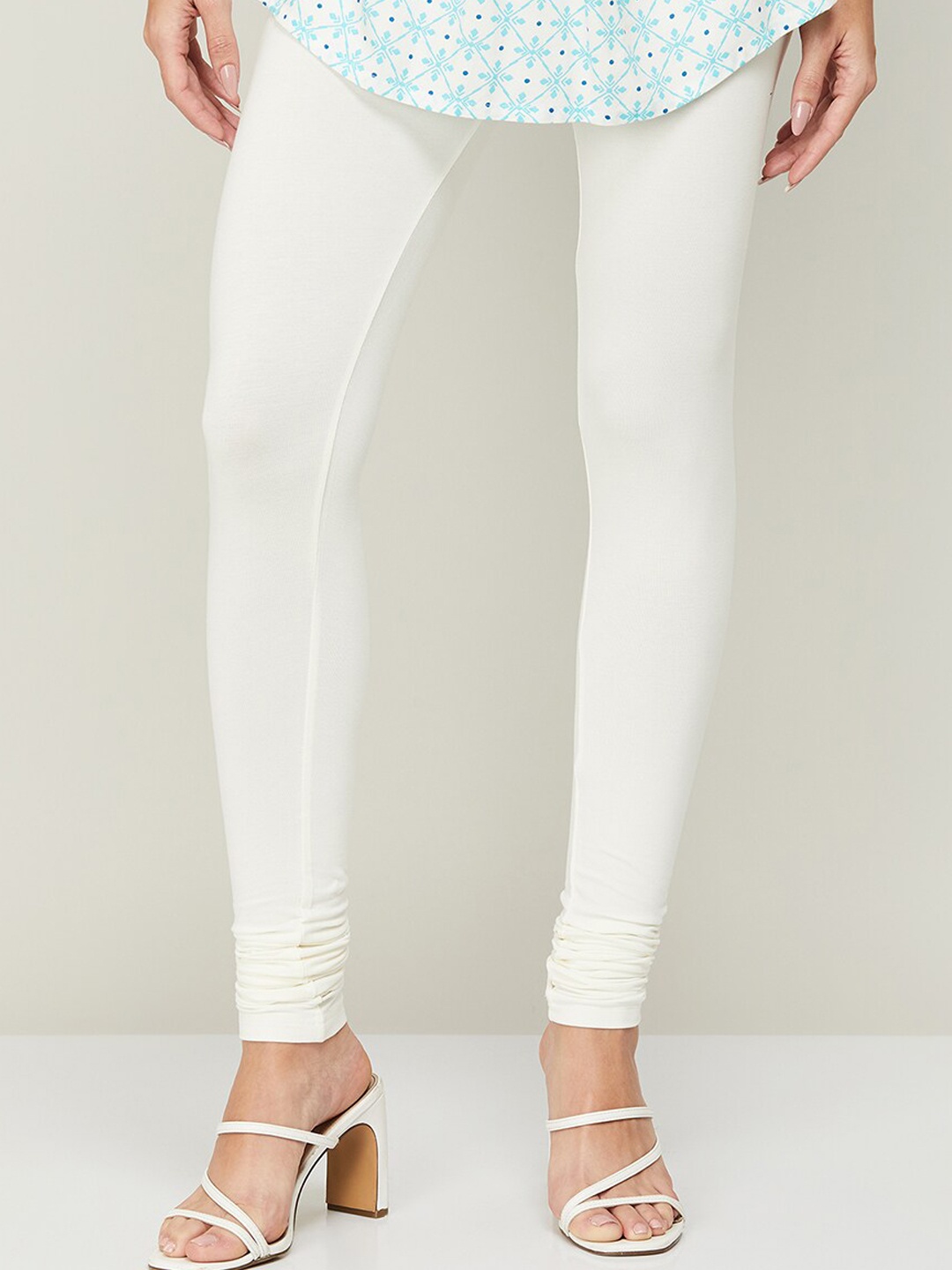 

Melange by Lifestyle Women Churidar-Length Leggings, Off white