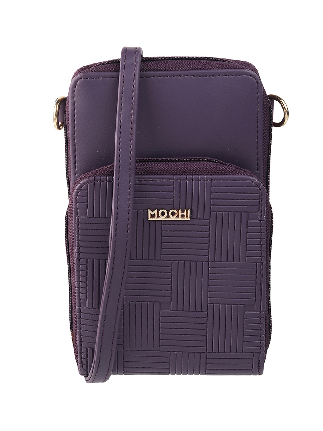 

Mochi Women Purple Geometric Zip Around Wallet