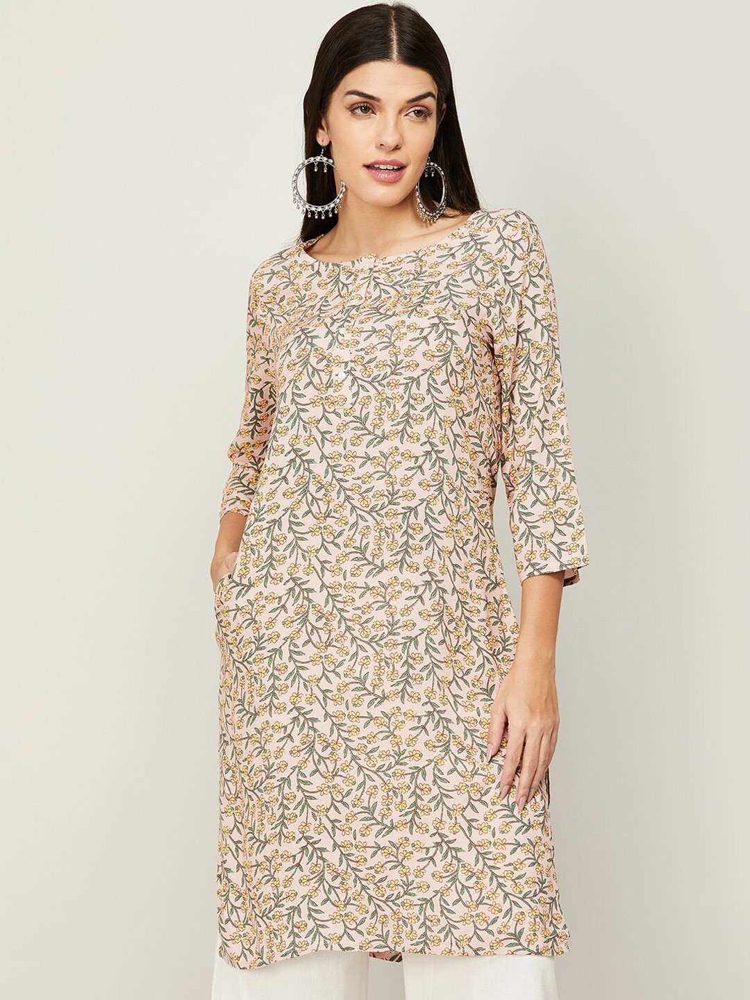 

Melange by Lifestyle Paisley Printed Kurta, Beige
