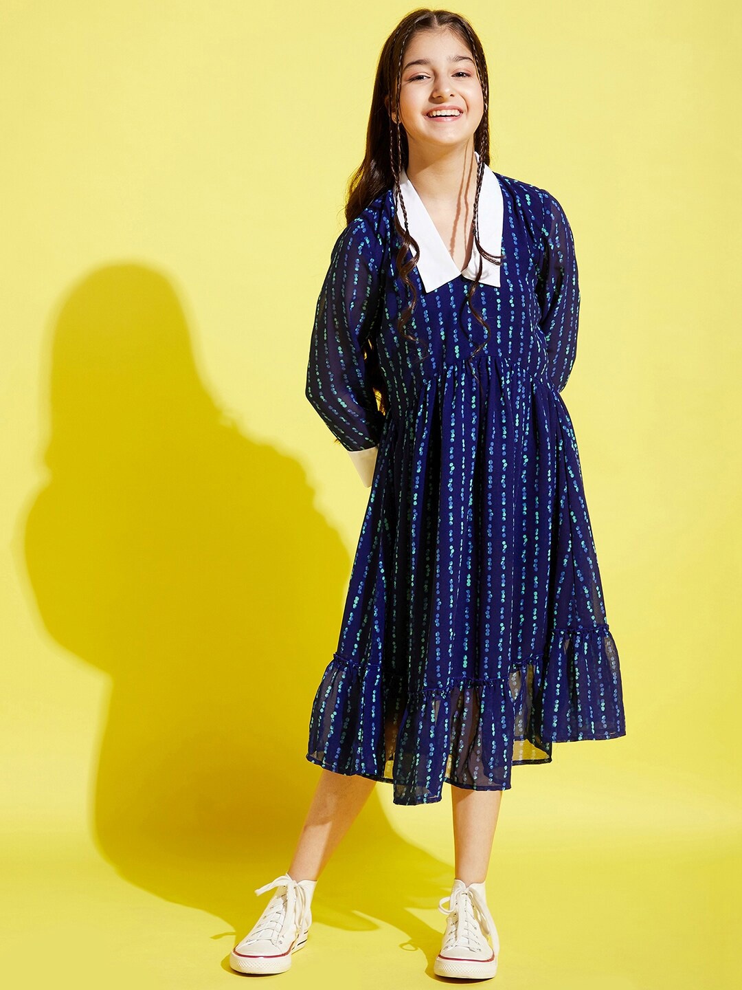 

Cherry & Jerry Girls Blue & White Midi Dress