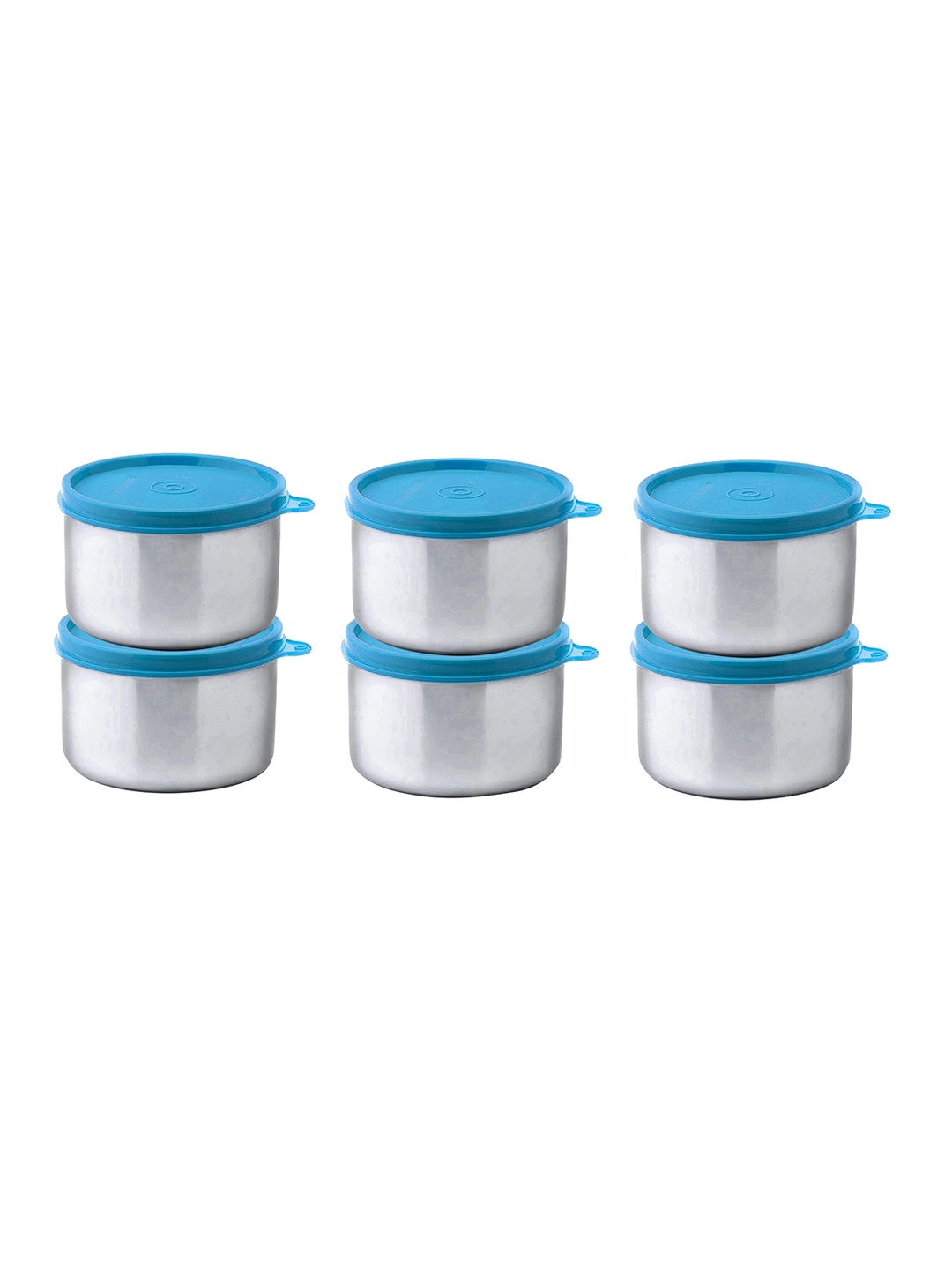 

SignoraWare Set of 6 Solid Stainless Steel Food Containers With Lid, Silver